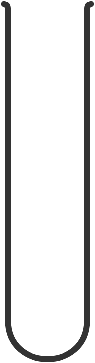 Diagram of a boiling tube, a larger version of a test tube used for boiling chemical samples, featuring a cylindrical shape and open top.