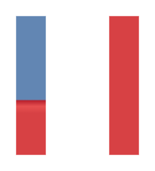 Diagram showing litmus paper turning red when dipped in an acidic solution.