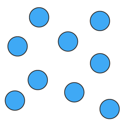 particle diagram (gas state)