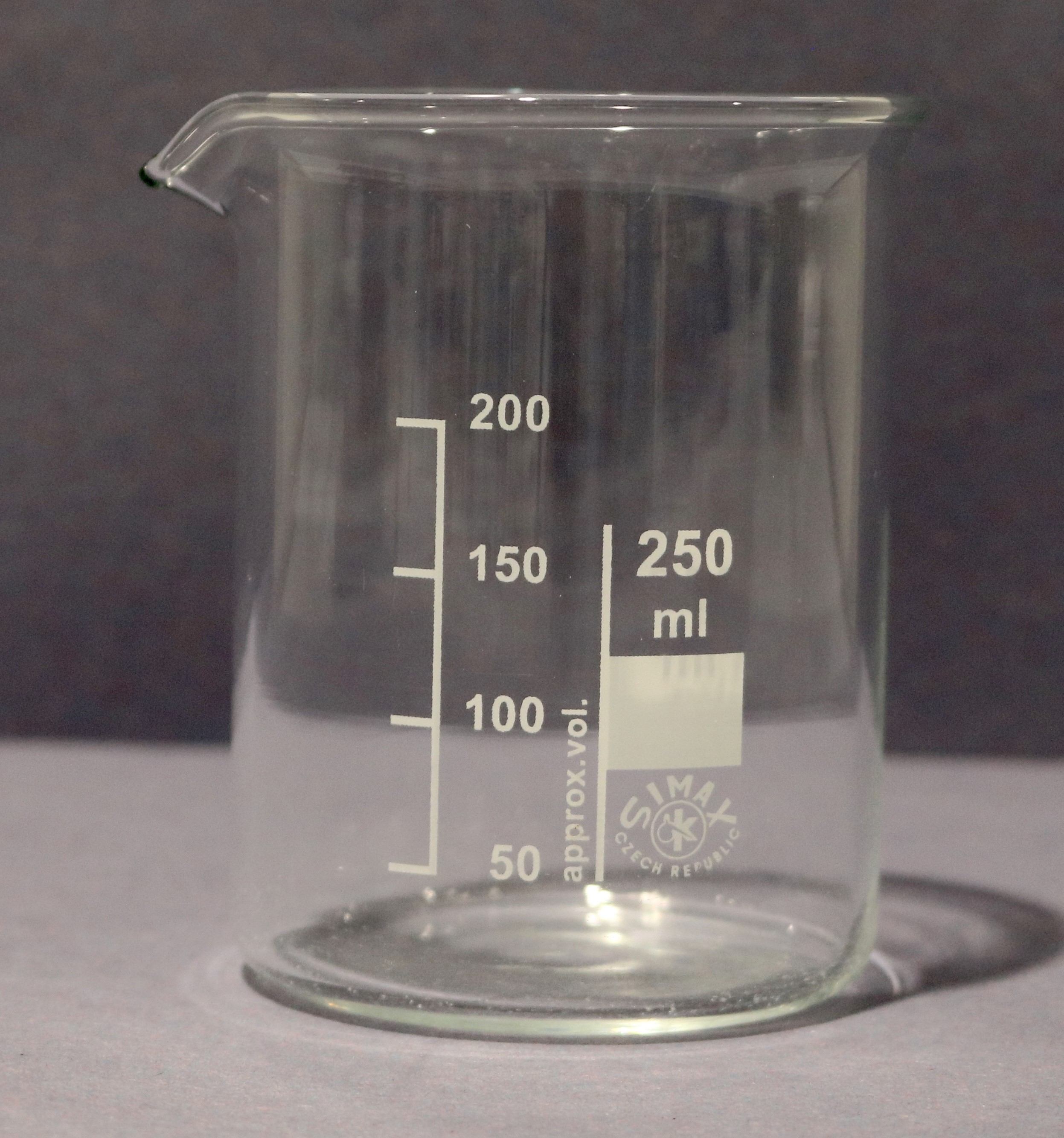 a photograph of a beaker